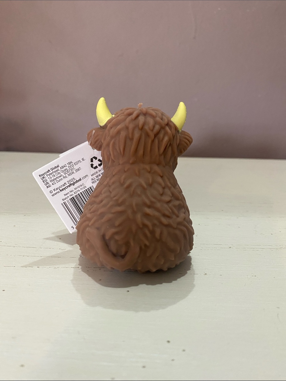 Squishy Mini Highland Cow 3.5” Toy - Picture 3 of 4